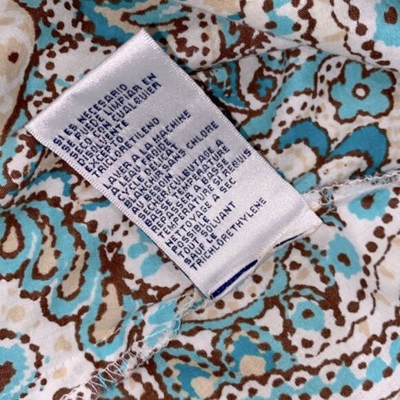 Jones New York Country paisley button down top size medium/large - Picture 10 of 10